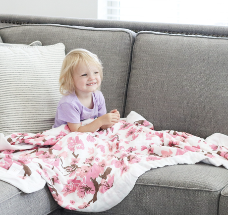 Blanket | Bamboo Muslin - Cherry Blossom - Sumiye Co