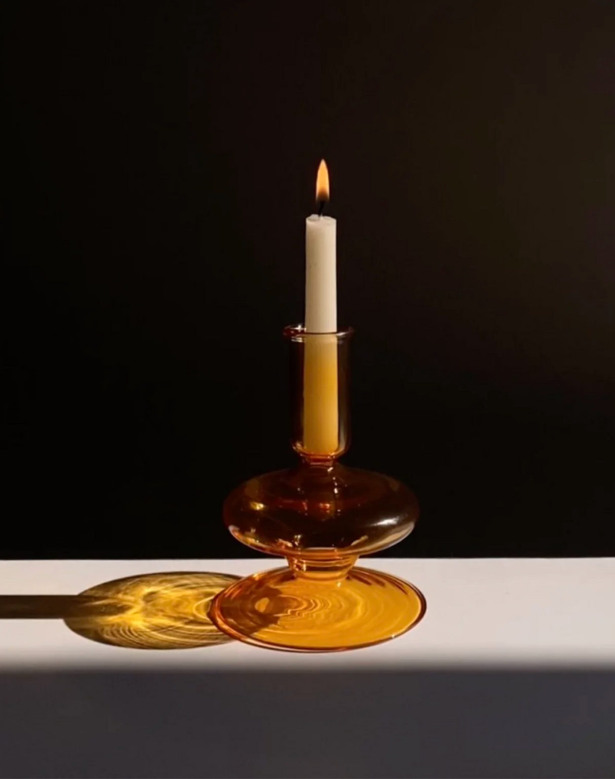 Osmos Studio Gigi Candle Holder | Amber Glass - Sumiye Co