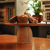 Chechen Wood Design Cake Stand - Rosa Morada Wood | Mexico - Sumiye Co