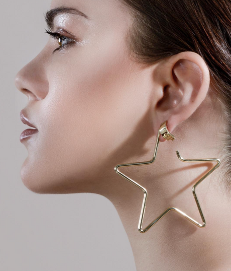 Medium Full Star Earrings - Sumiye Co