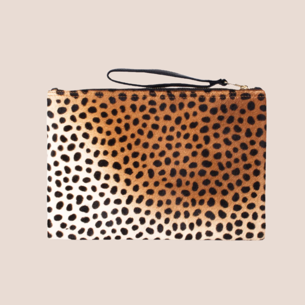 Leopard Print Leather-Flat Wallet Clutch  | Ethically Sourced Hides