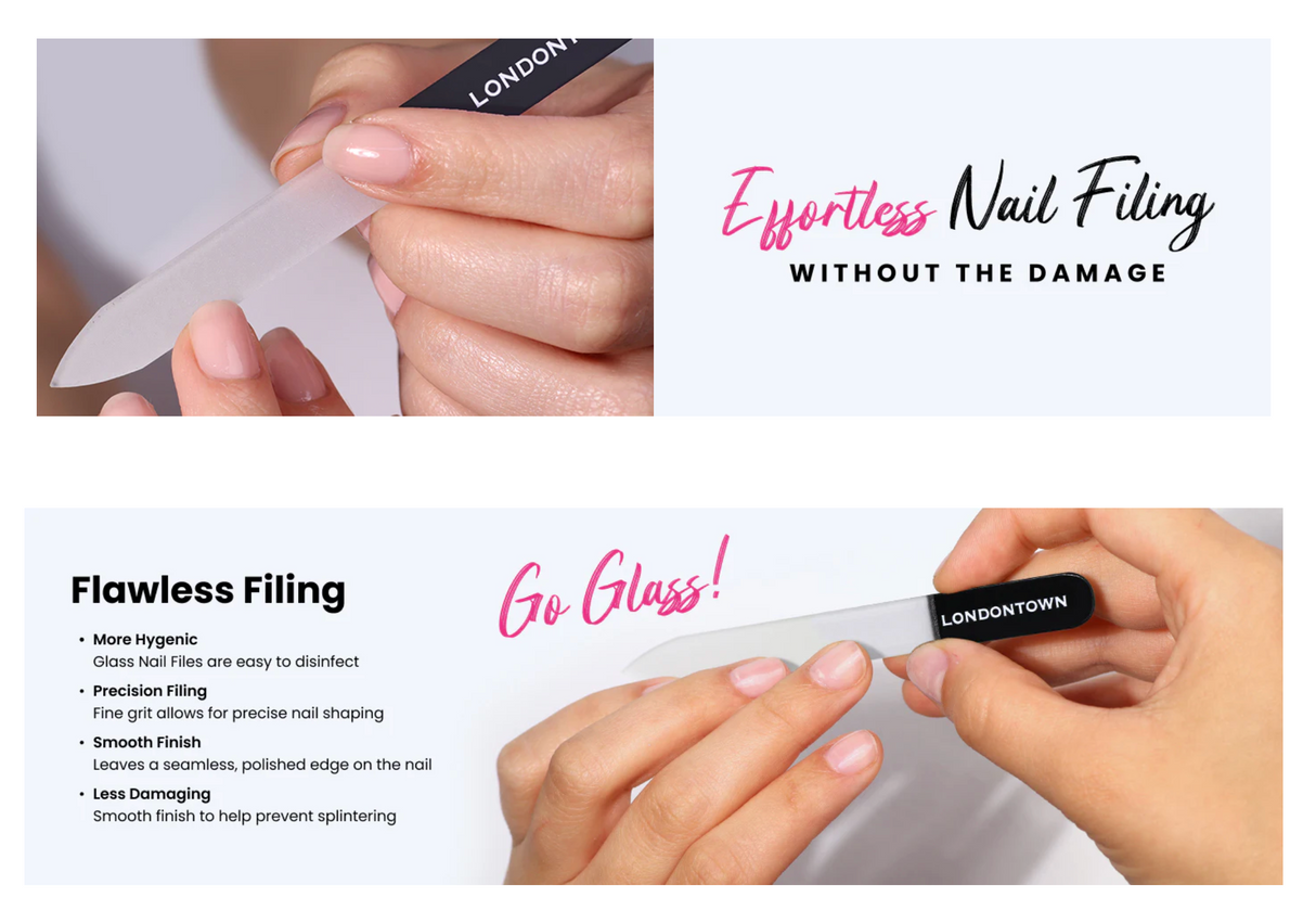 White Glass Nail File | Nail Care - Sumiye Co