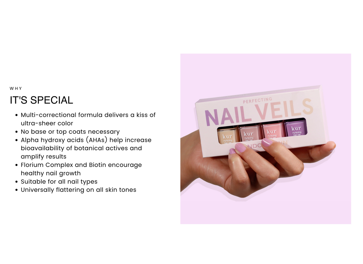 Perfecting Nail Veil Mini Set  | Ultra Sheer Nail Colors Set - Sumiye Co