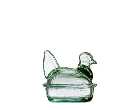 Glass Nesting Hen Spice Holder | Hand Blown Recycled Glass | 12ct