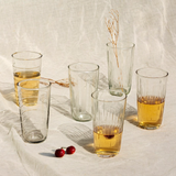 Etched Tall Glasses Set of 6