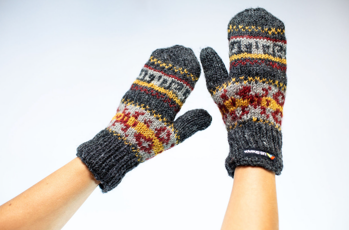 Yeti Mitten Grey/Mustard