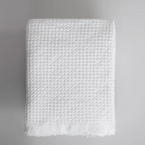 Organic Belgian Waffle Hand Towels - Set of 2 - White