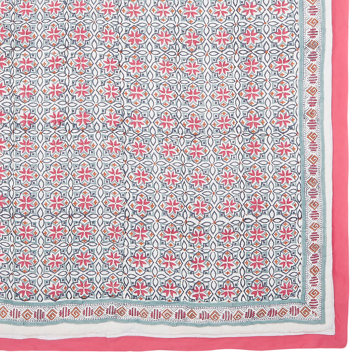 Seminyak Pink Cotton Quilt-4