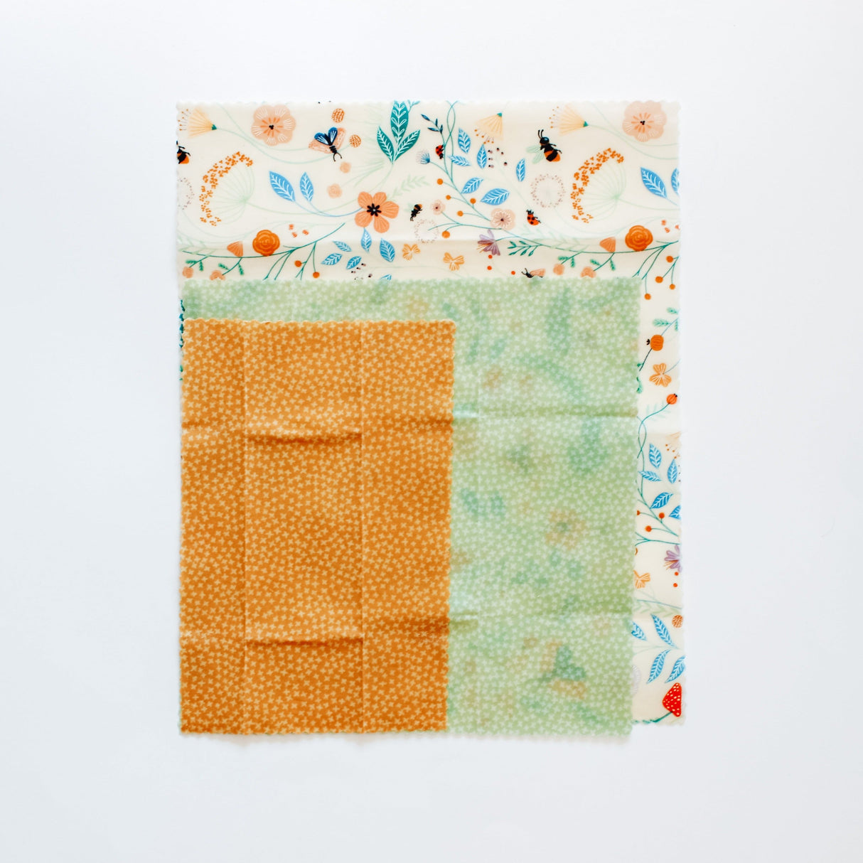 Beeswax Food Wraps: Pollinators Set of 3 - Sumiye Co