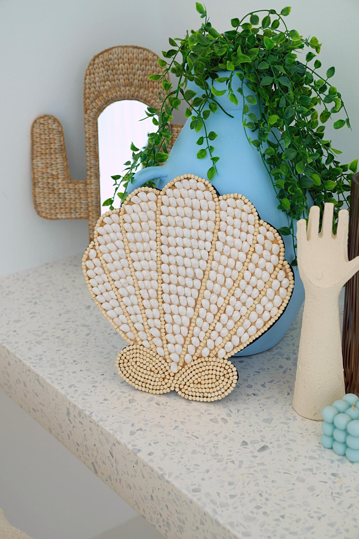 Large Sea Shells Wall Hanging Decor - Cactus - Sumiye Co