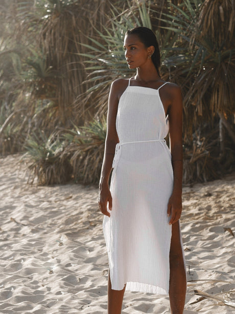 Siesta Dress - White - Sumiye Co