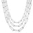 5mm Triple Large Rectangle Link Chain Necklace - Sumiye Co