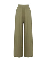 Skye Palazzo Pants - Khaki Green - Sumiye Co