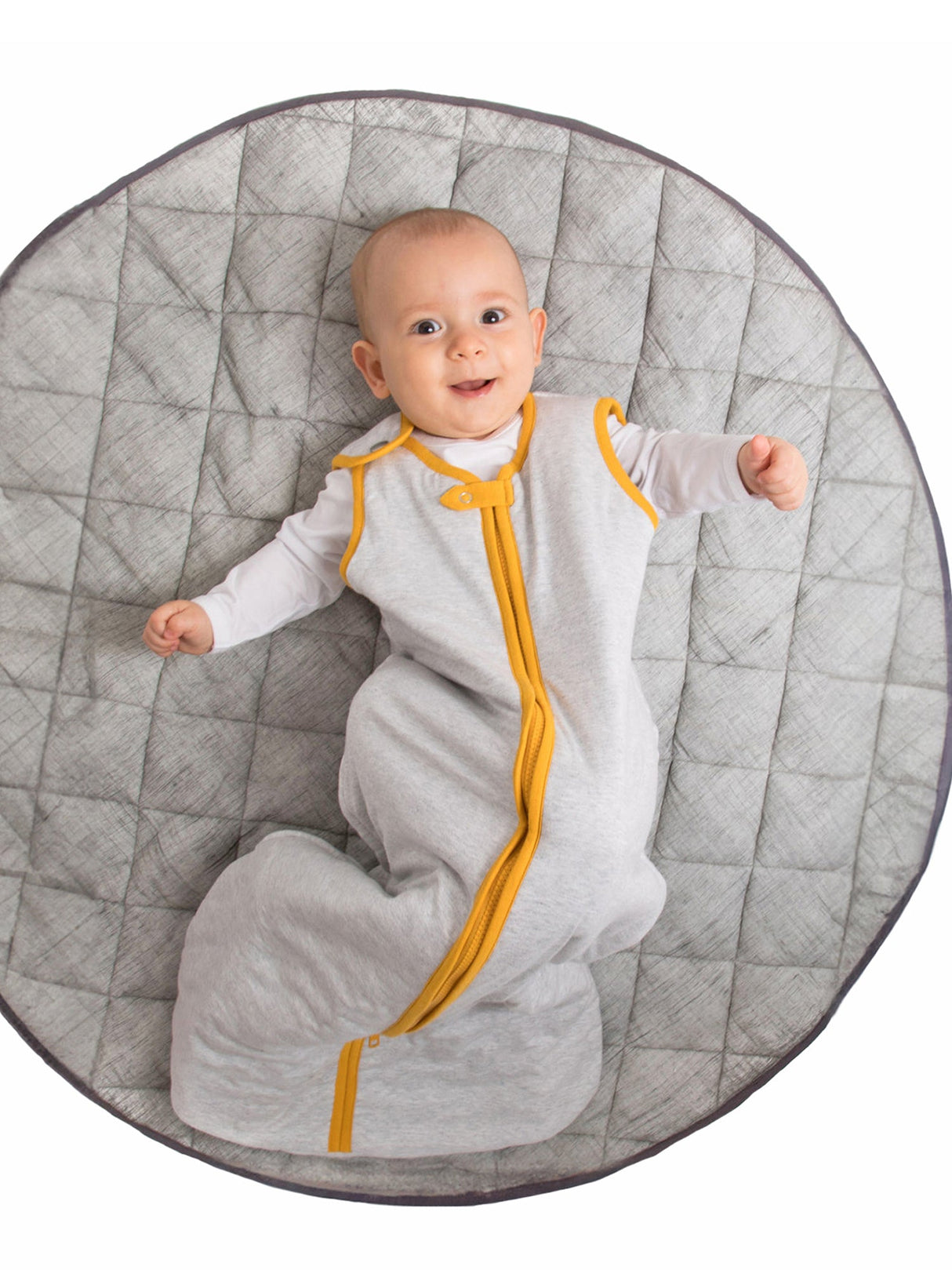 TOG 2.2 (Quilted) - Erawan Grey Wearable Baby Sleep Sack-4