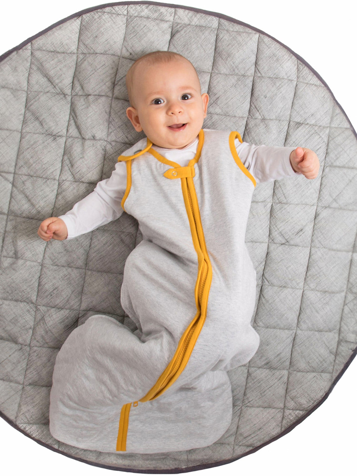 TOG 0.6 (Lightweight) - Erawan Grey Wearable Baby Sleep Sack-1