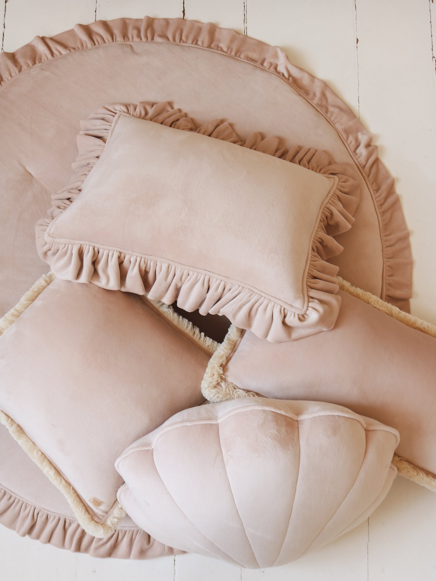 Soft Velvet “Latte” Shell Pillow by Moi Mili
