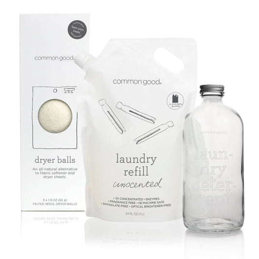 Laundry Glass Bottle Set by Common Good