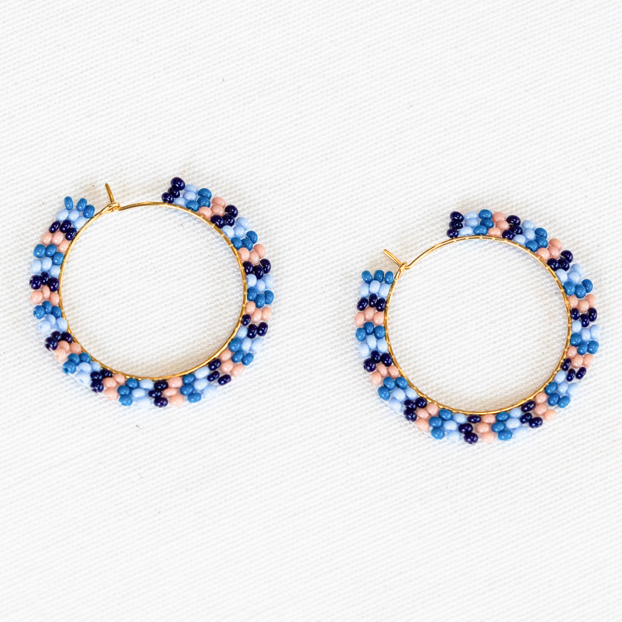 Stella Seed Bead Hoop Earrings - Sumiye Co