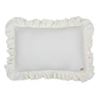 Pillow with Frill “White” Soft Velvet | Kids Room & Nursery Decor - Sumiye Co