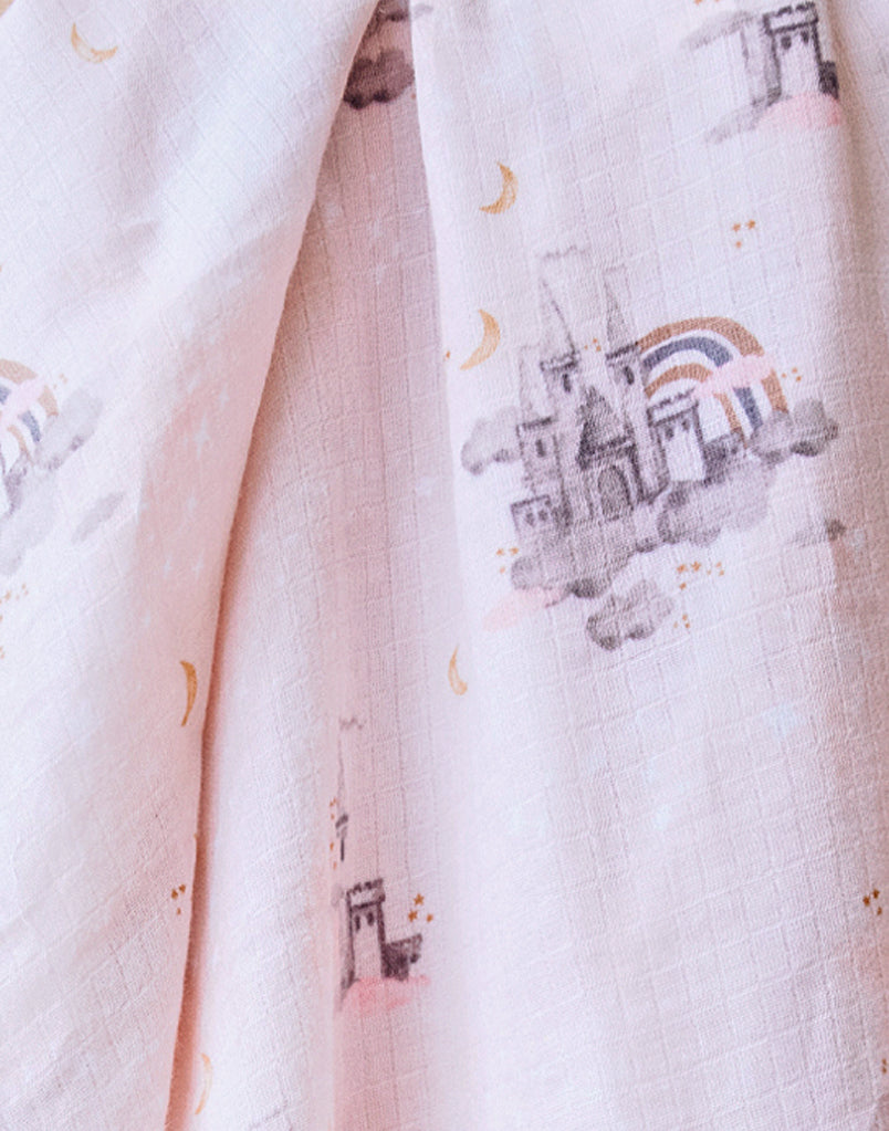 Organic Swaddle - Castles-1