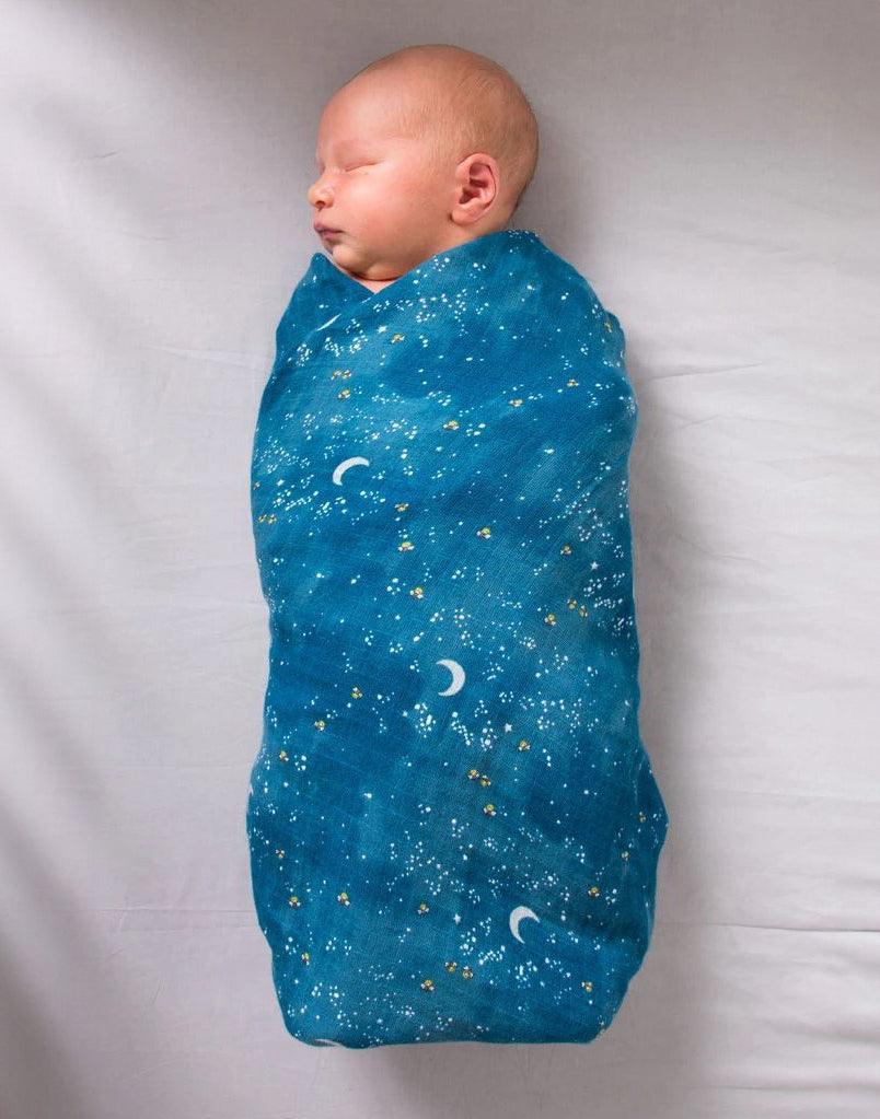 Organic Swaddle - Starry Night-2