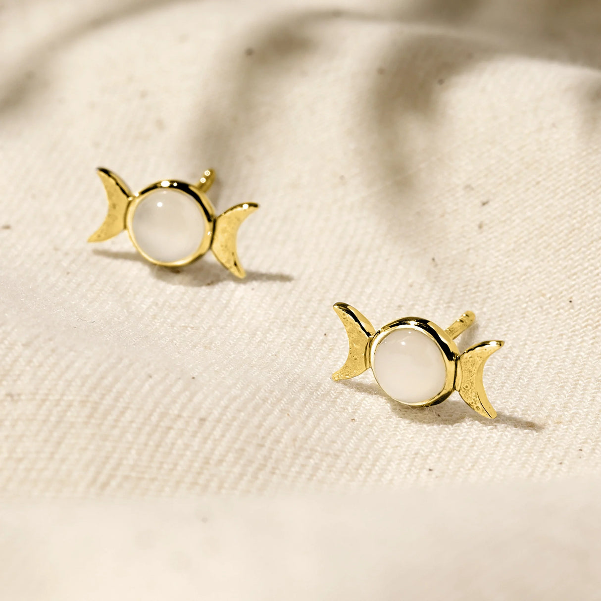 Triple Moon Stud Earring - Sumiye Co