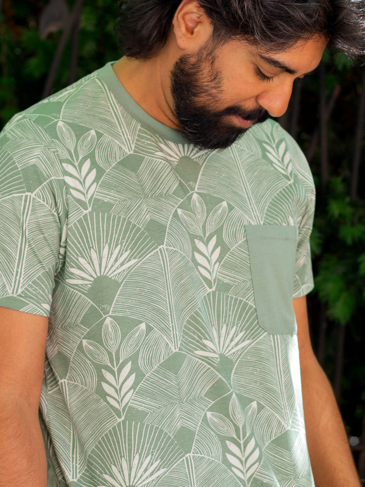 Deco Frond Pocket Tee