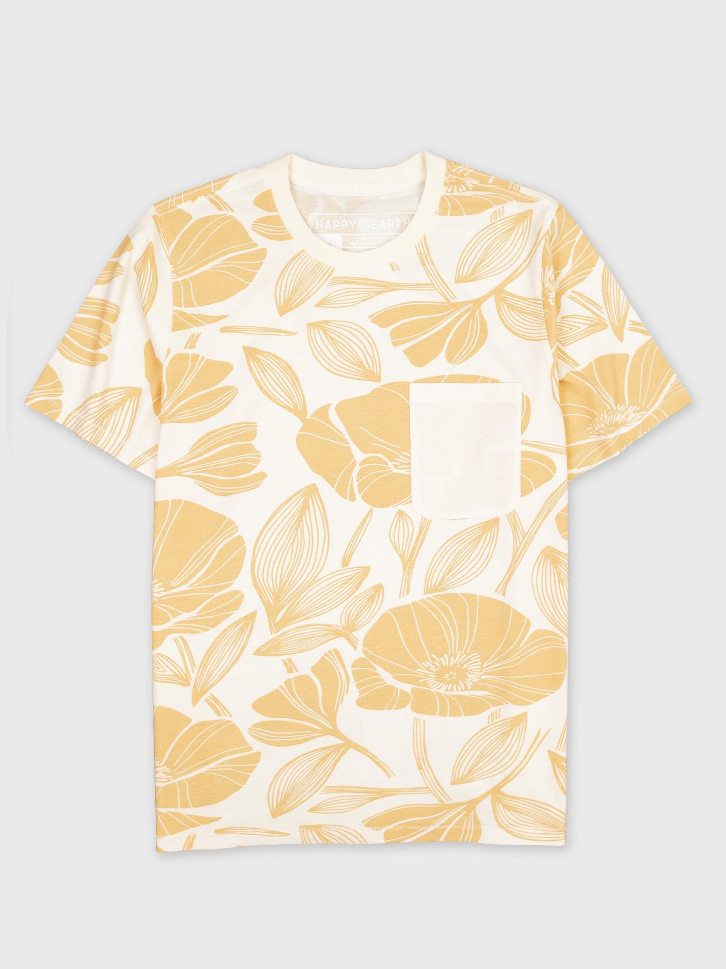 Golden Poppies Pocket Tee by Happy Earth