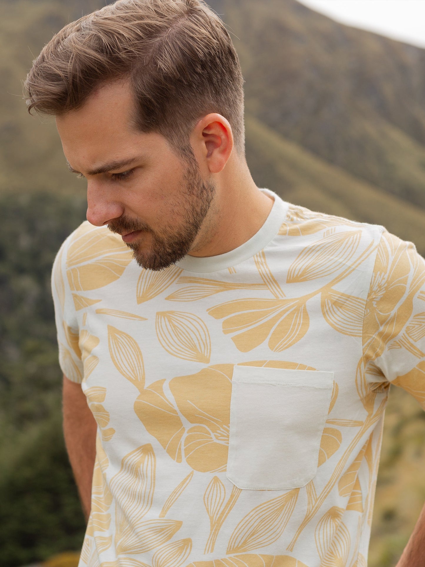 Golden Poppies Pocket Tee by Happy Earth