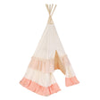 Teepee Tent "Forget-me-not" with Frills + "Light Pink Lily" Flower Mat Set - Sumiye Co