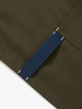 The All Day Crossback Apron - Olive Green Navy Straps - Sumiye Co