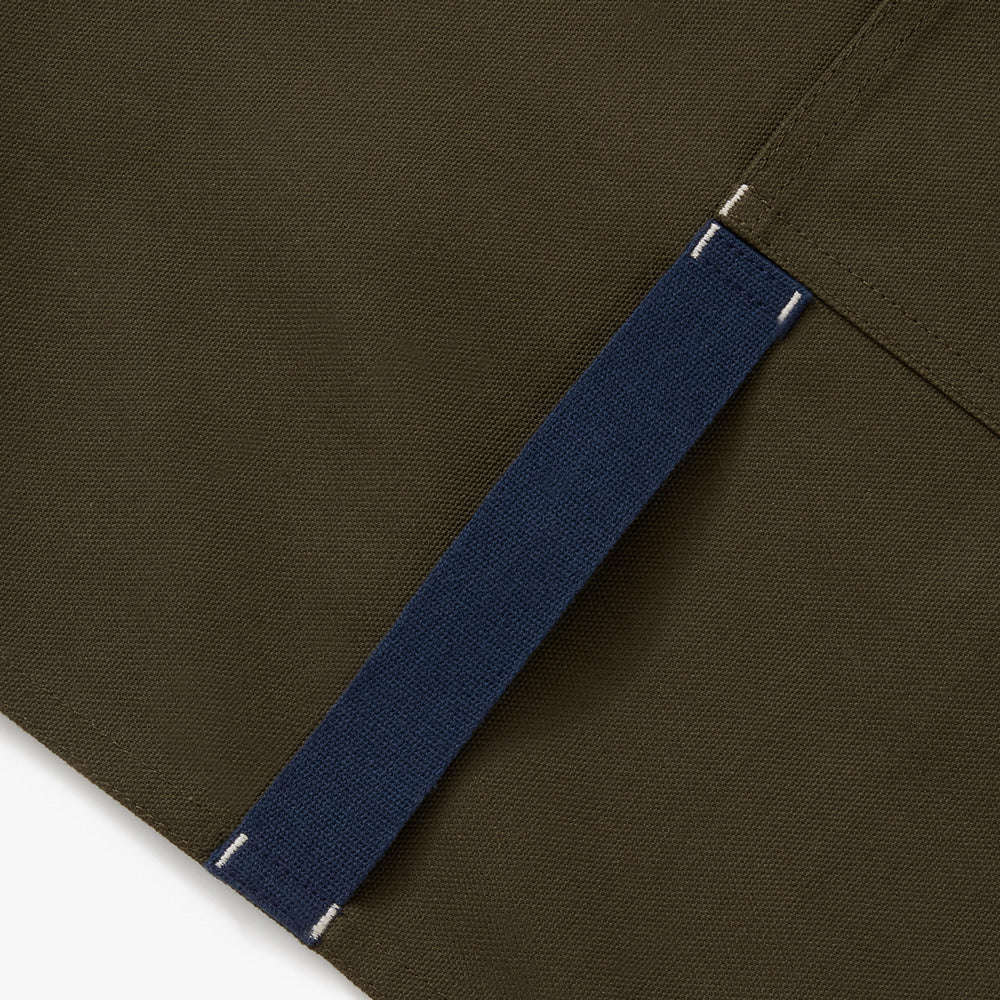 The Big Apron - Olive Green with Navy Straps