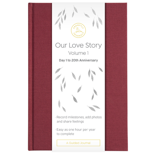 Our Love Story Journal by Promptly Journals