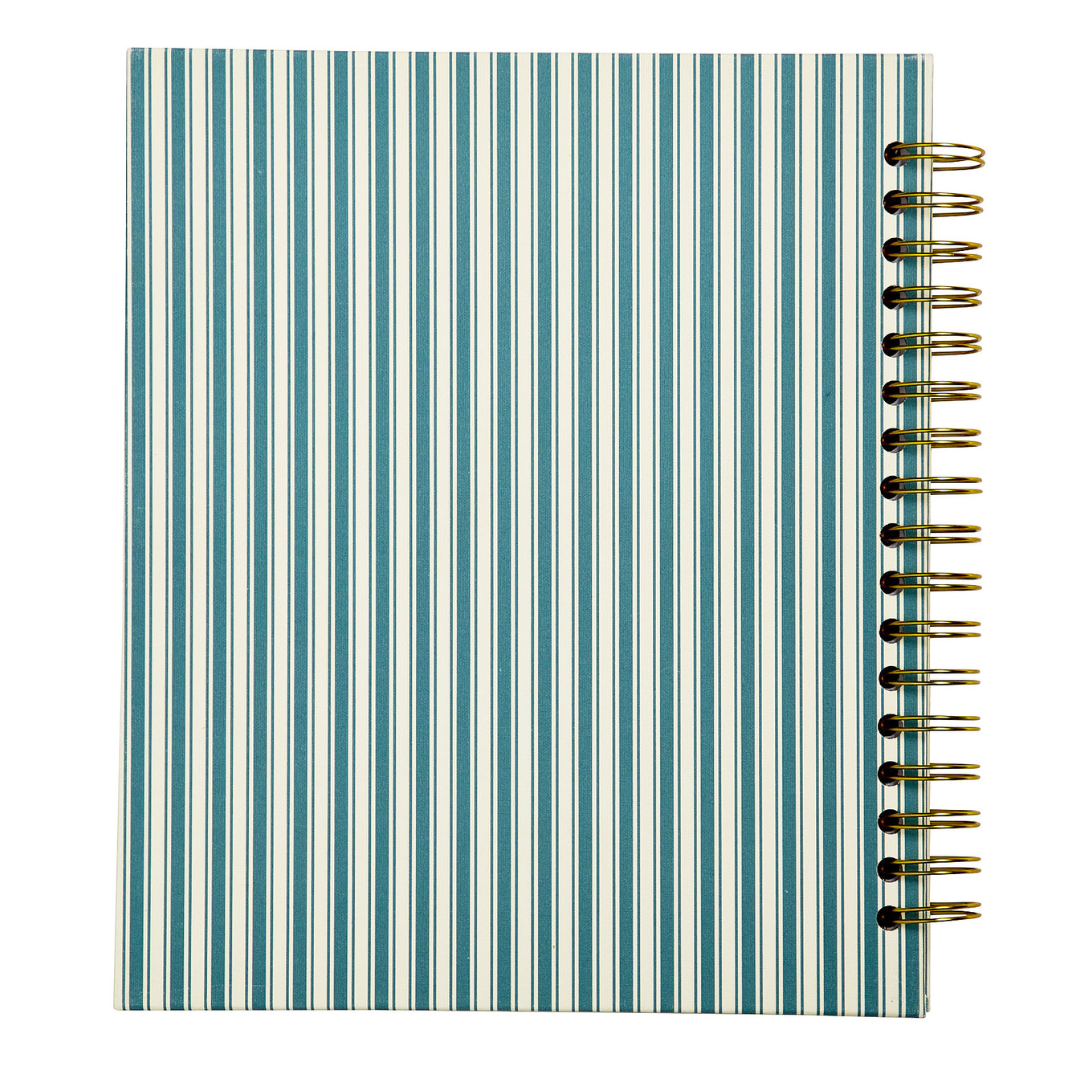 Our Family Recipes: A Meals and Memories Keepsake (Striped Linen)