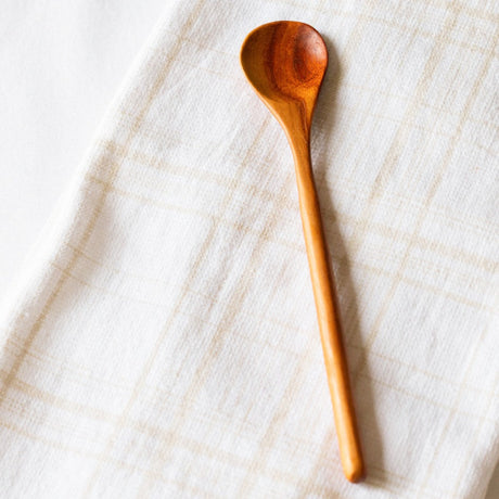 Hand Carved Wood Stirring Spoon ( 7.5" L ) - Sumiye Co