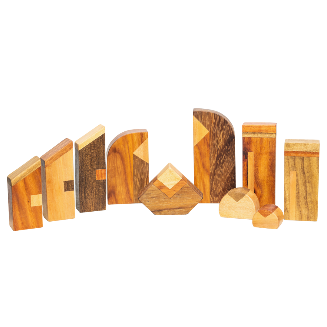 Modern Wood Nativity Scene - 10 piece - Sumiye Co