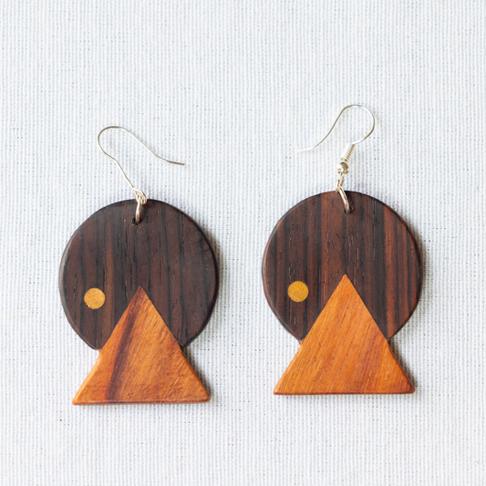 Sunset Wood Earrings - Sumiye Co