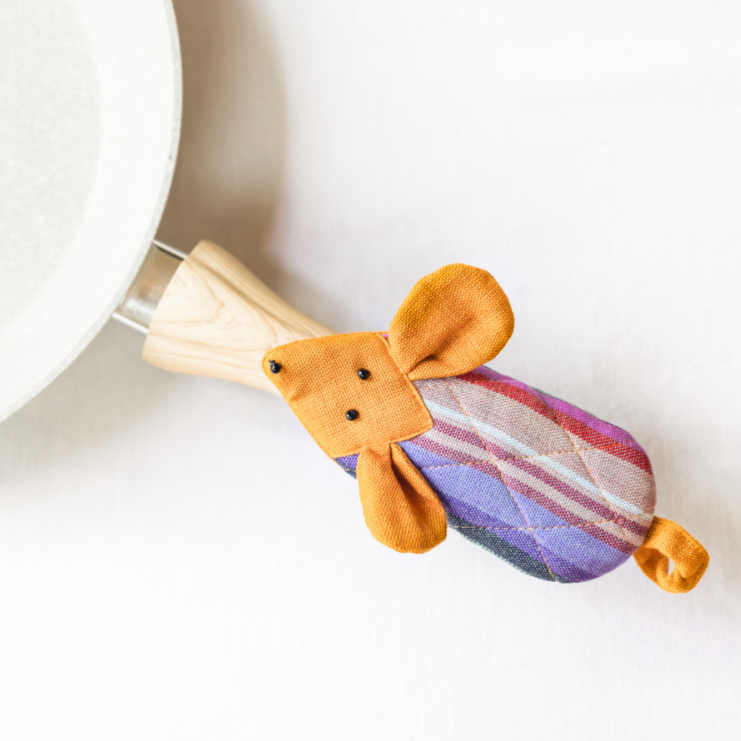 Mouse Skillet Handle Holder 100% Cotton - Sumiye Co