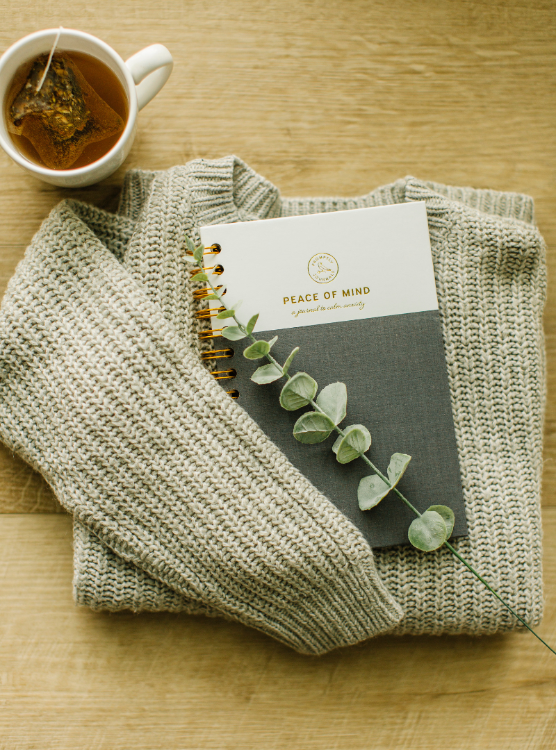 Peace of Mind: A Journal to Calm Anxiety (Stone Grey)