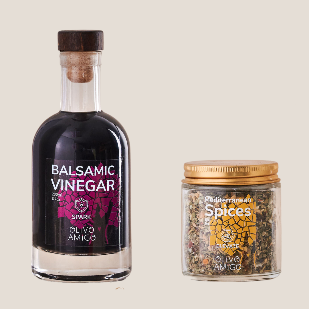 Balsamic Vinegar + Mediterranean Spice Blend  | Spark & Elevate Gift Set