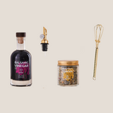 Balsamic Vinegar, Mediterranean Spice, Mini Whisk, Bottle Spout | Combo Gift Set