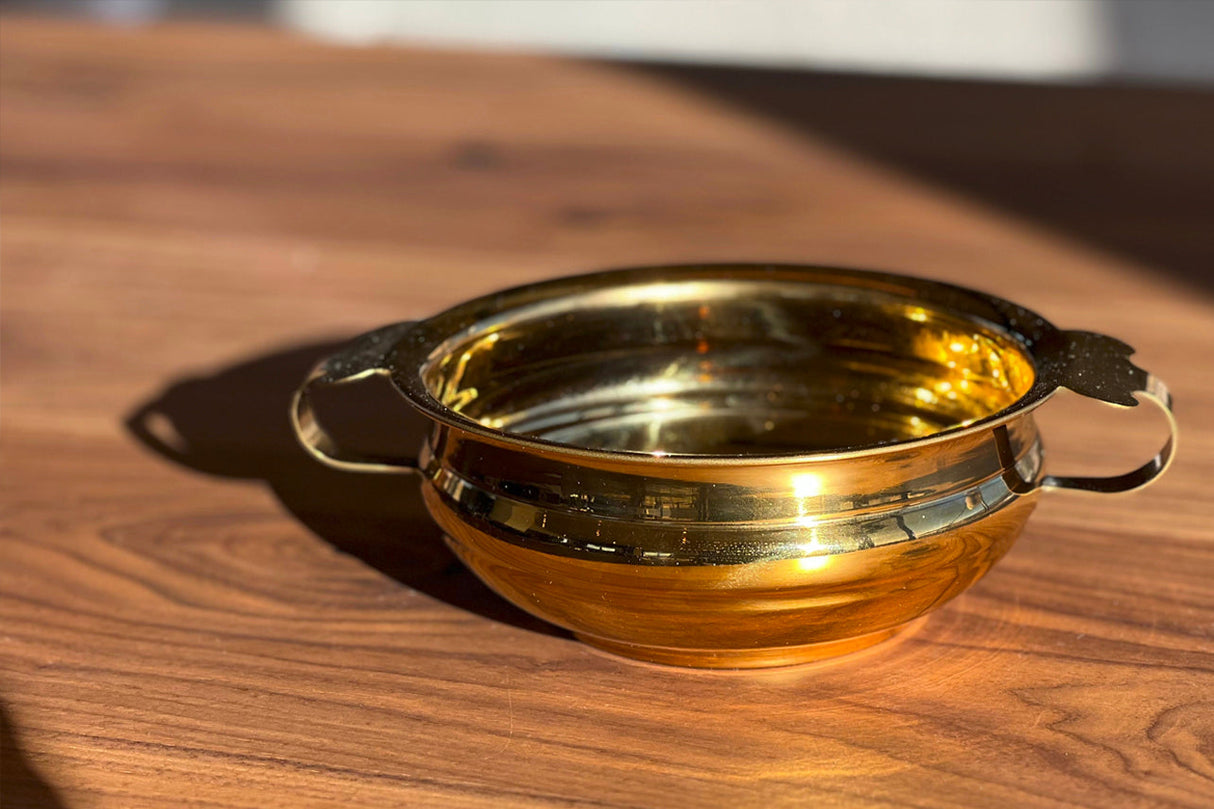 Serving Bowl - Brass Colored Stainless Steel - Sumiye Co