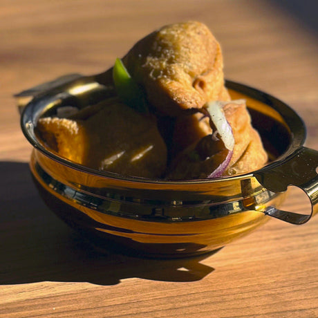 Serving Bowl - Brass Colored Stainless Steel - Sumiye Co