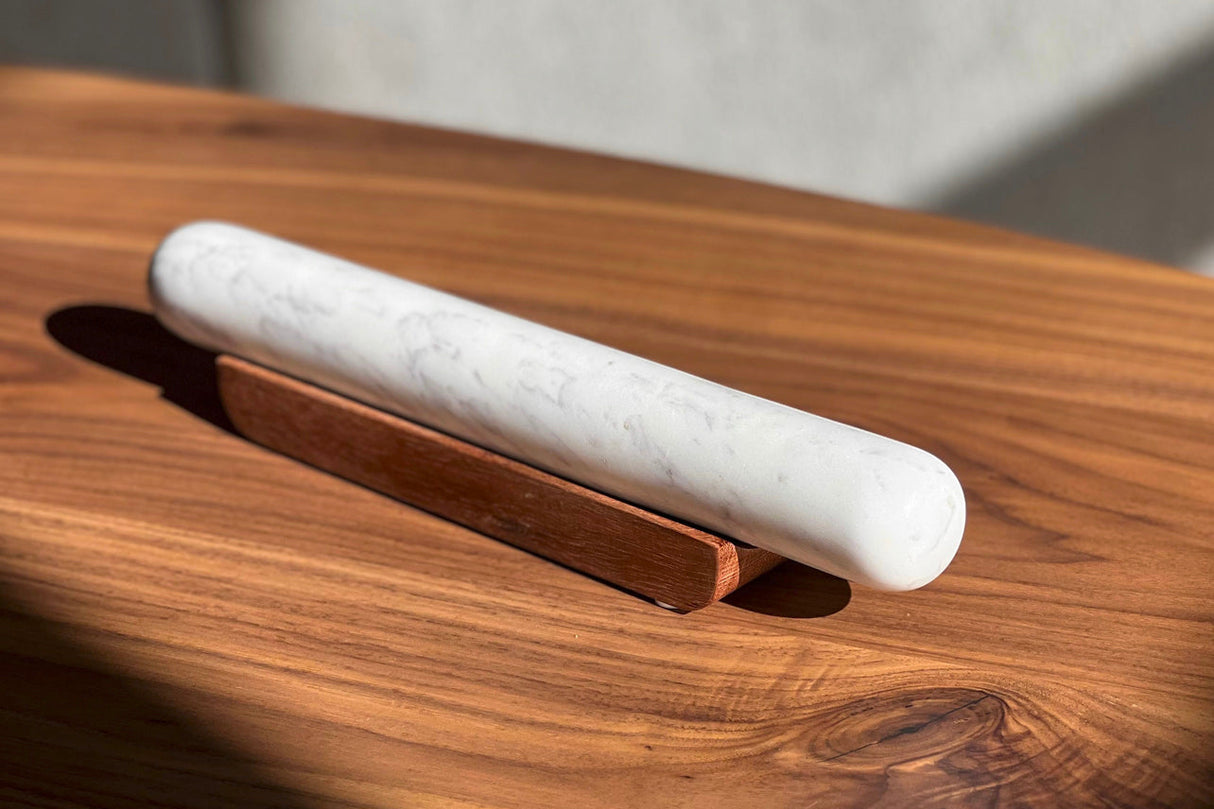 Marble Rolling Pin and Wood Base - Sumiye Co