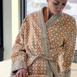 Block Print Reversible Robe - Sumiye Co