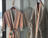 Block Print Reversible Robe - Sumiye Co