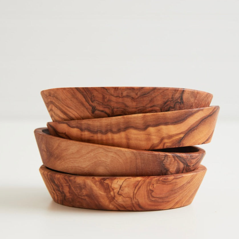 Italian Olivewood Aperitivo Bowls - Set of 4 - Sumiye Co