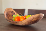 Italian Olivewood Boat Shaped Serving Bowl - Sumiye Co