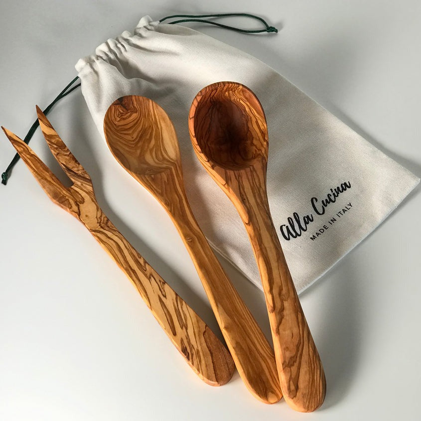 Italian Olivewood Serving Utensils - Sumiye Co