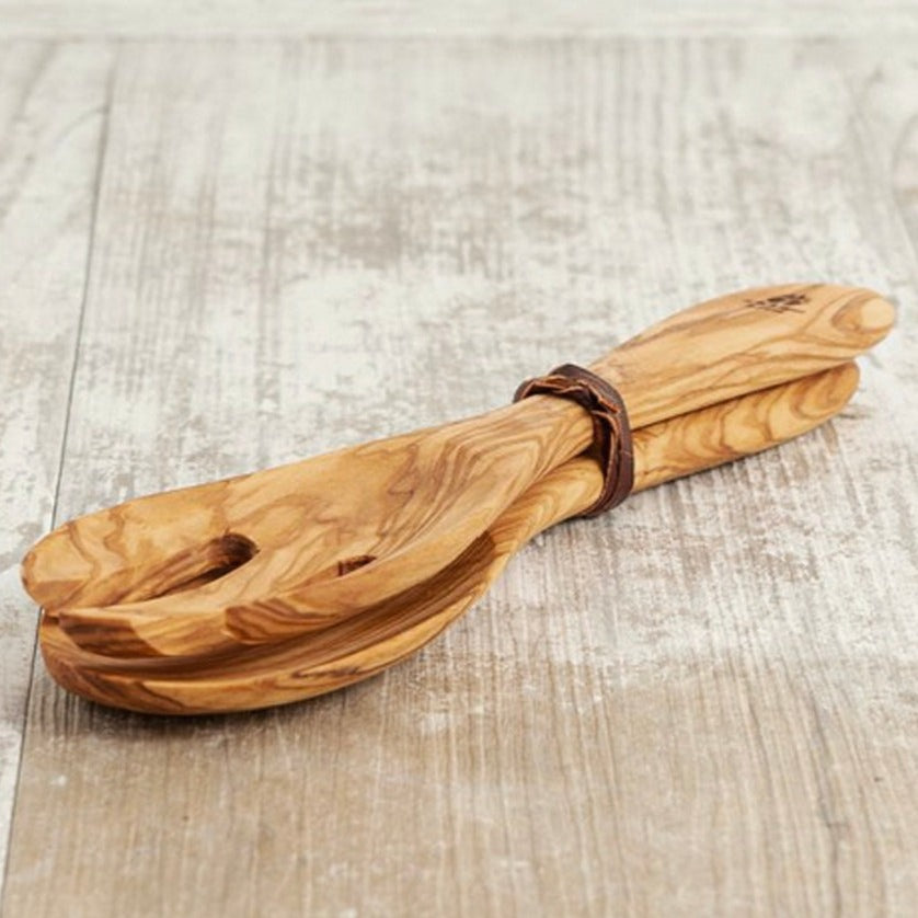 Italian Olivewood Salad Servers - Sumiye Co